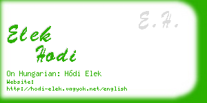 elek hodi business card