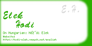 elek hodi business card